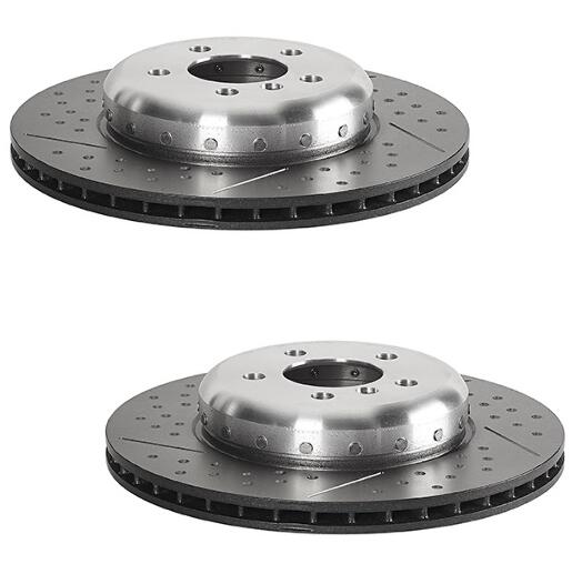 Brembo Brake Pads and Rotors Kit – Front and Rear (340mm/345mm) (Low-Met)