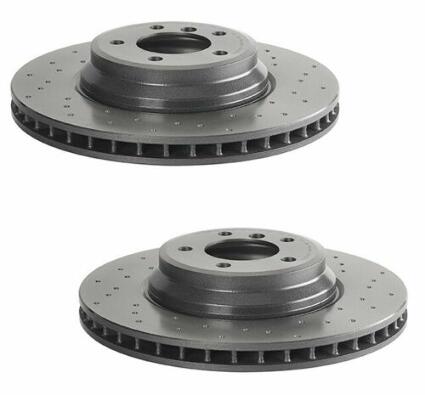 Brembo Brake Pads and Rotors Kit – Front and Rear (348mm/336mm) (Xtra) (Low-Met)