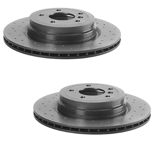 Brembo Brake Pads and Rotors Kit – Front and Rear (348mm/336mm) (Xtra) (Low-Met)