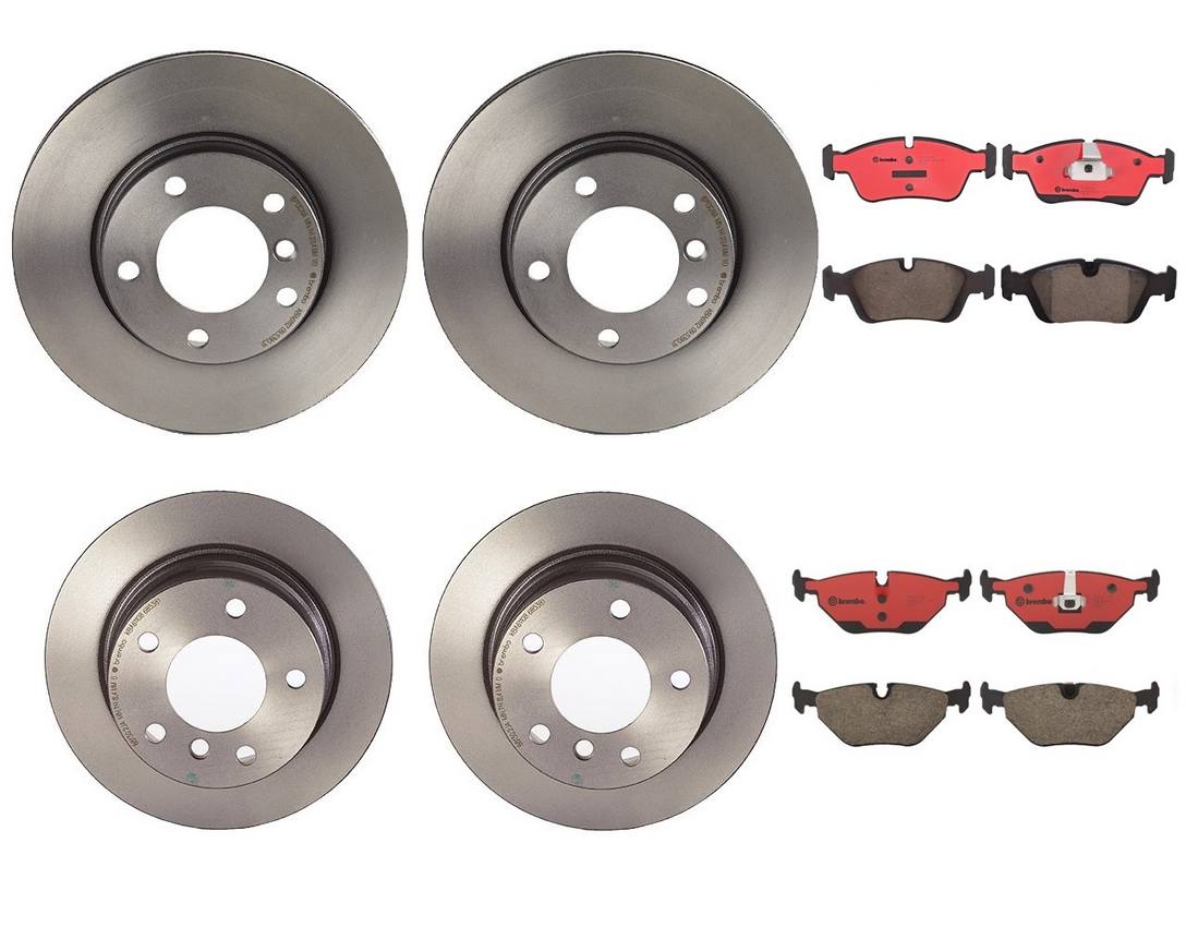 BMW Disc Brake Pad and Rotor Kit – Front and Rear (286mm/272mm) (Ceramic) 34116864060