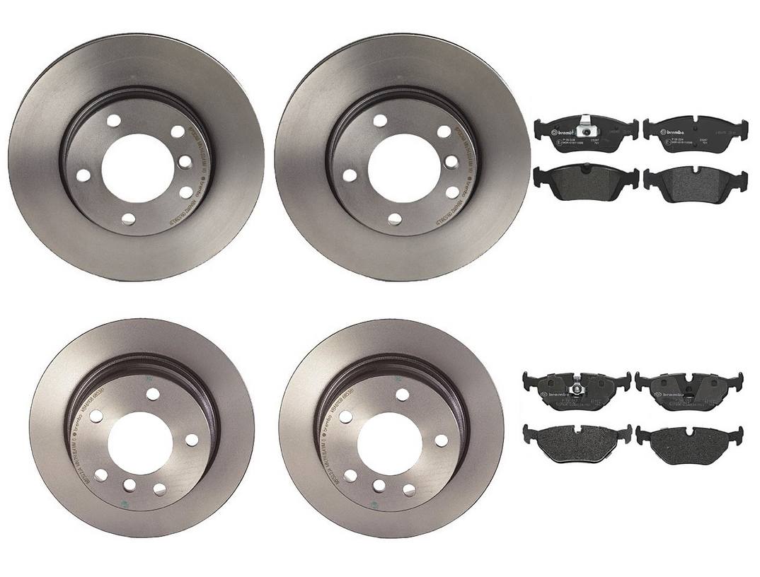 BMW Disc Brake Pad and Rotor Kit – Front and Rear (286mm/272mm) (Low-Met) 34116864060