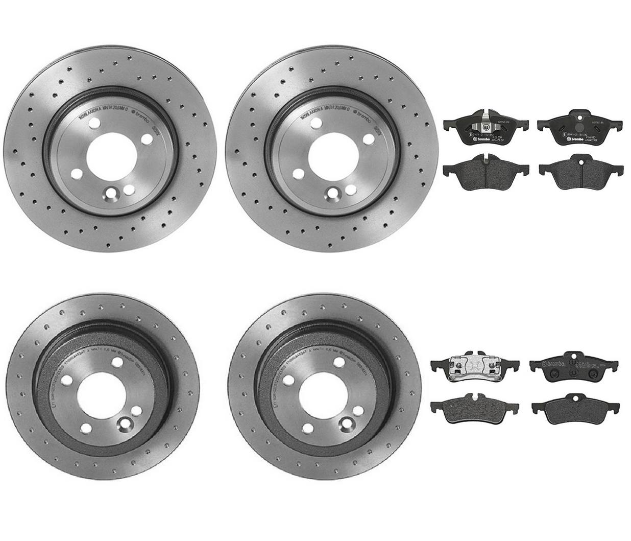 Mini Disc Brake Pad and Rotor Kit – Front and Rear (276mm/259mm) (Xtra) (Low-Met) 34111502891