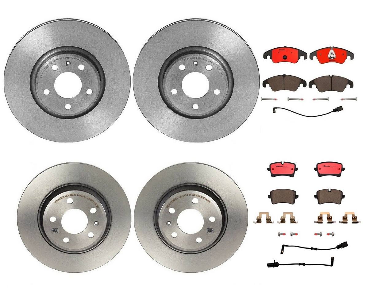 Audi Disc Brake Pad and Rotor Kit – Front and Rear (320mm/300mm) (Ceramic) 8R0615301F