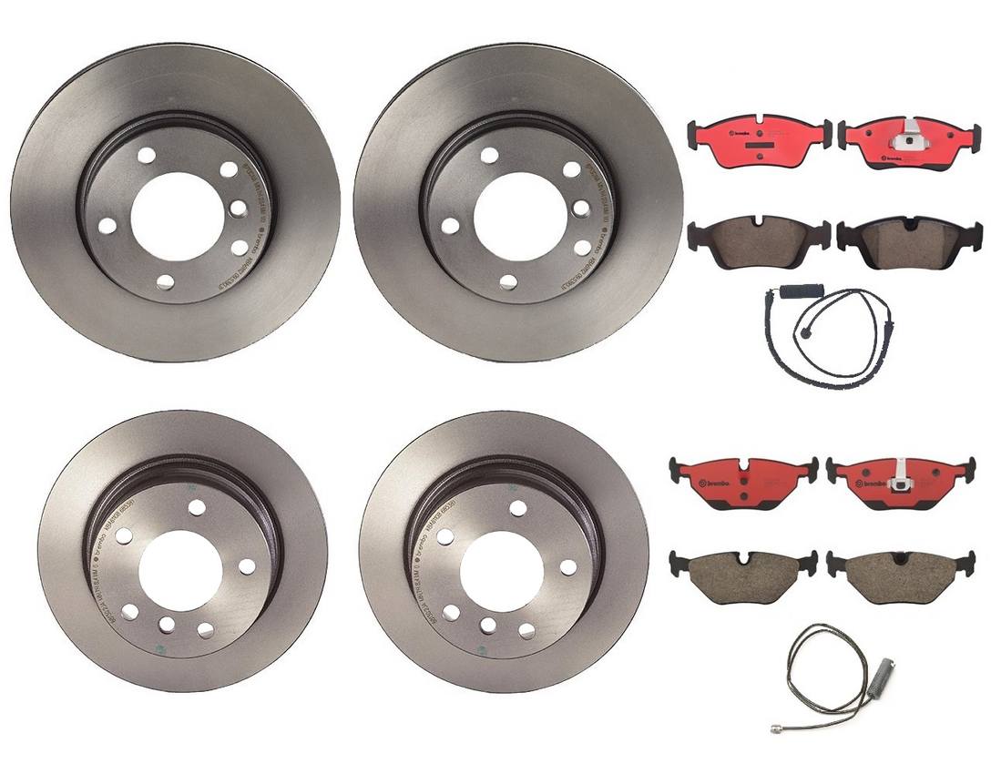 BMW Disc Brake Pad and Rotor Kit – Front and Rear (286mm/272mm) (Ceramic) 34116864060