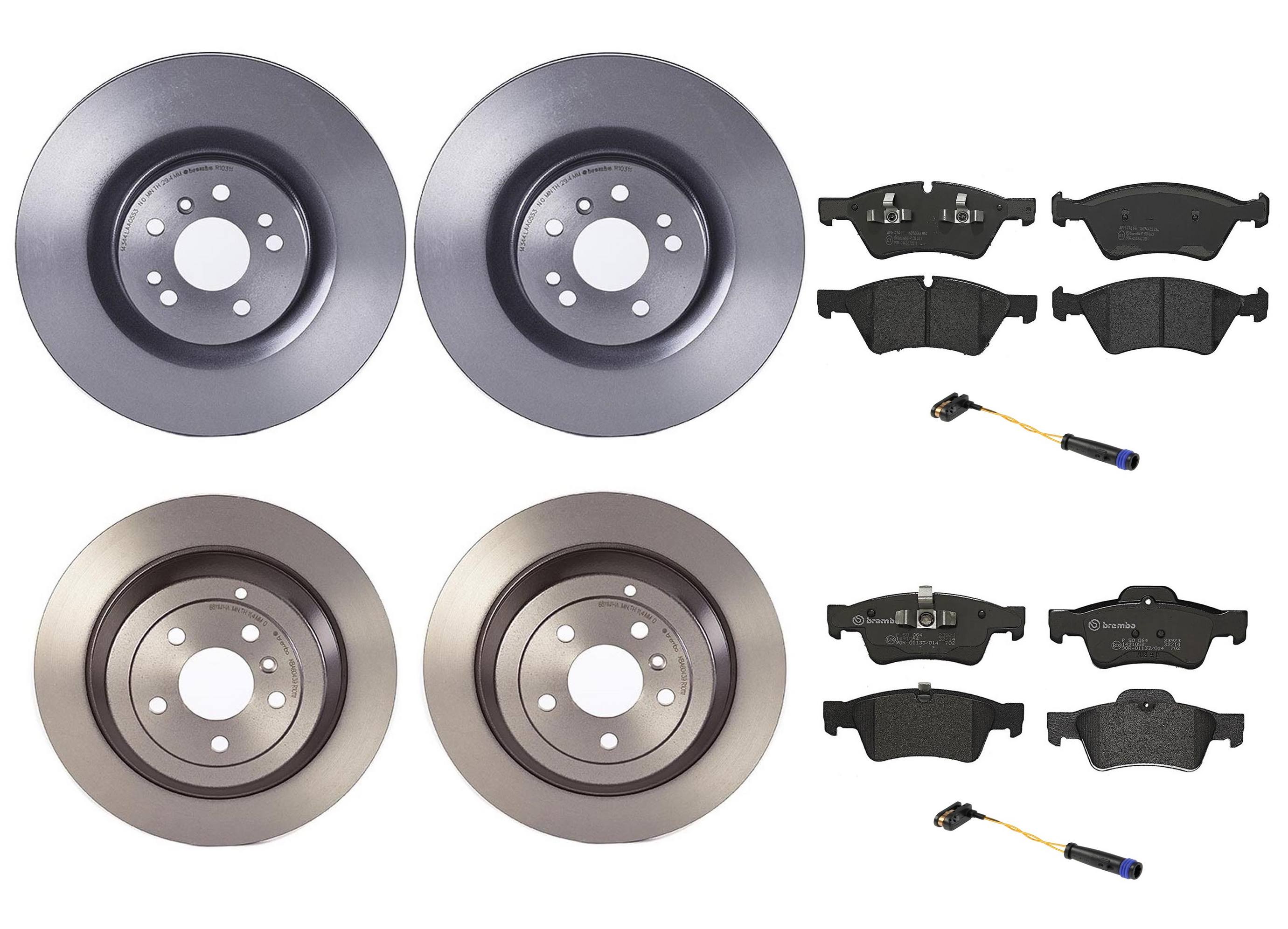 Brembo Brake Pads and Rotors Kit – Front and Rear