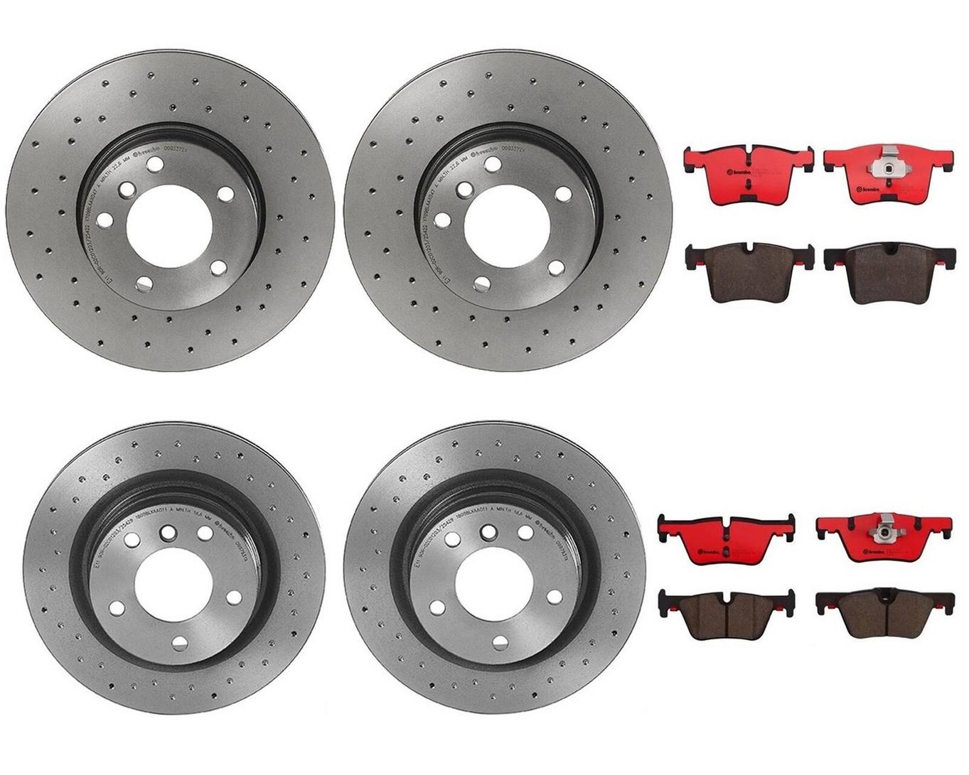 Brembo Brake Pads and Rotors Kit – Front and Rear