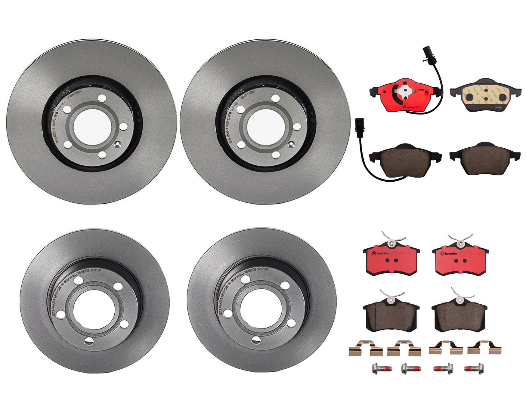 Brembo Brake Pads and Rotors Kit – Front and Rear (312mm/255mm) (Ceramic)