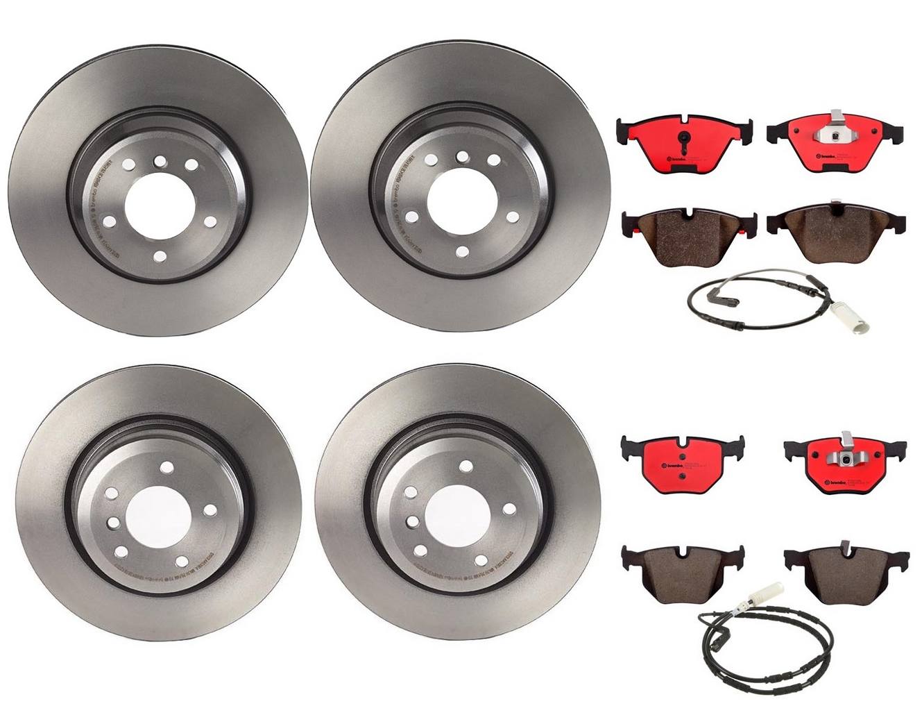 BMW Brembo Brake Kit – Pads &  Rotors Front and Rear (348mm/336mm) (Ceramic) 34356789445 – Brembo 4131907KIT