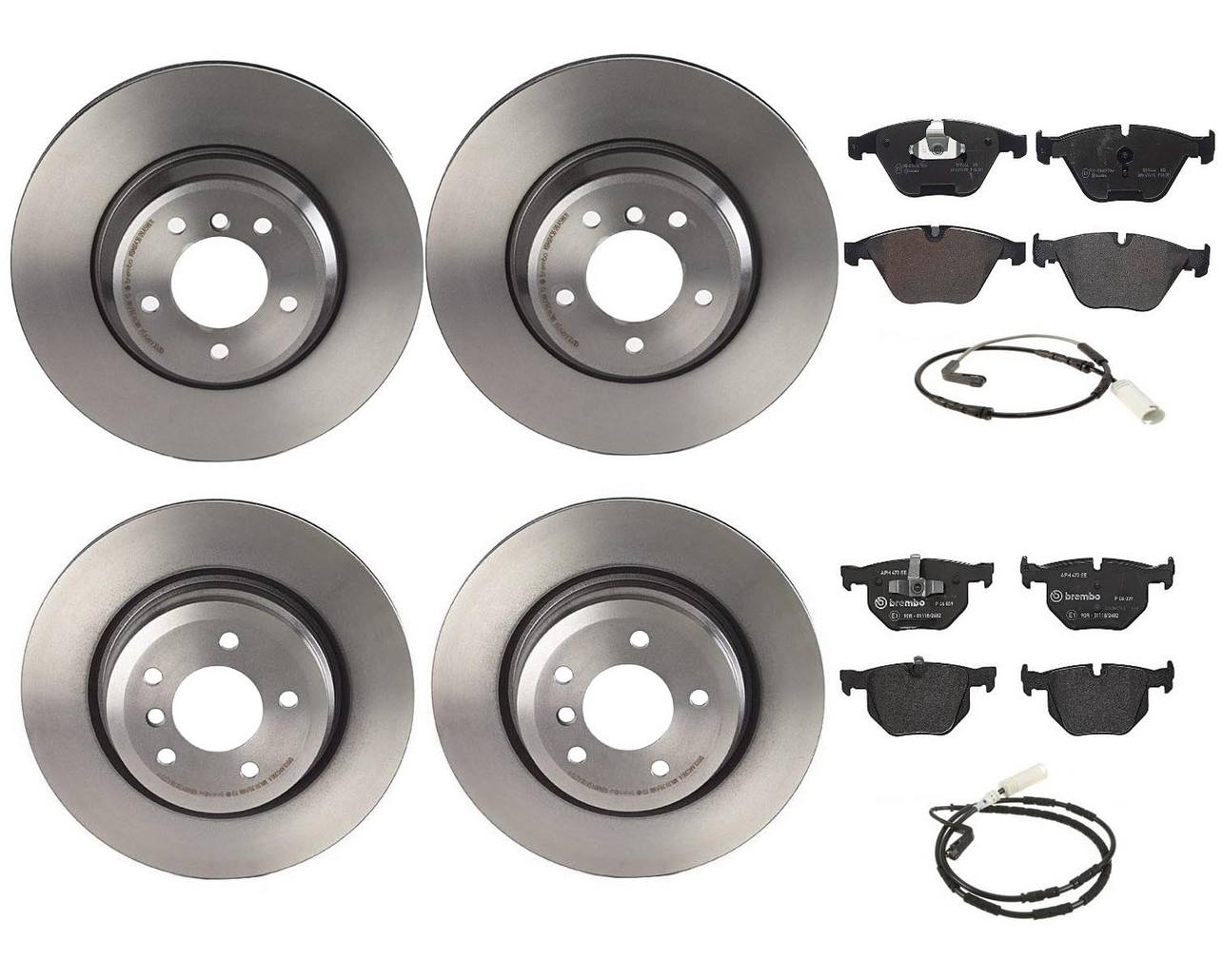 Brembo Brake Pads and Rotors Kit – Front and Rear (348mm/336mm) (Low-Met)