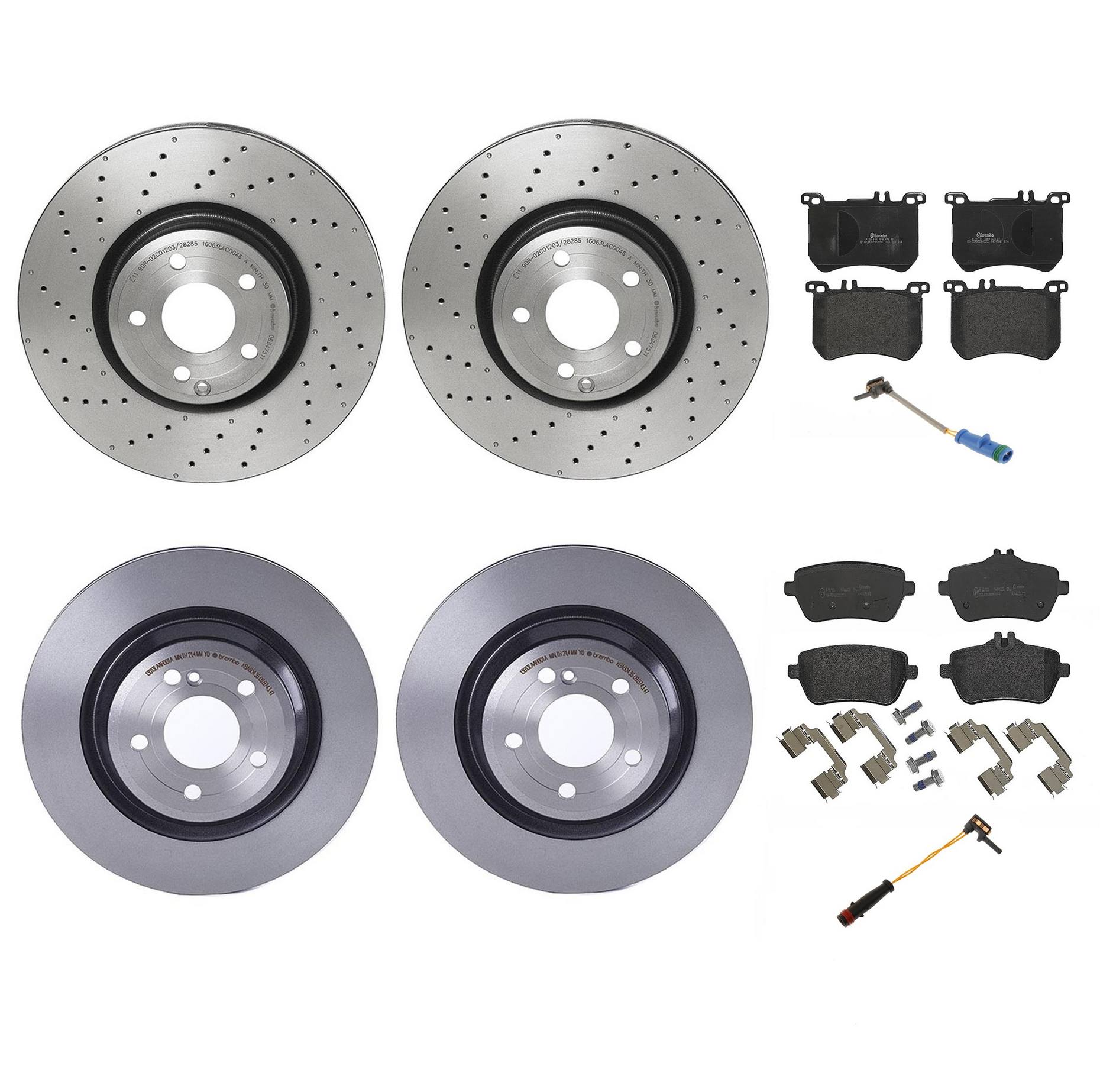 Brembo Brake Pads and Rotors Kit – Front and Rear