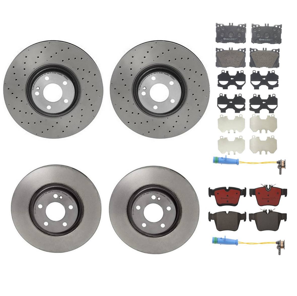 Brembo Brake Pads and Rotors Kit – Front and Rear