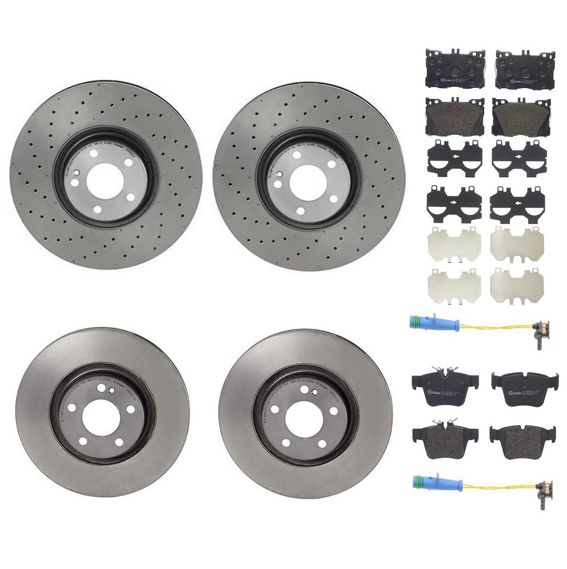 Brembo Brake Pads and Rotors Kit – Front and Rear