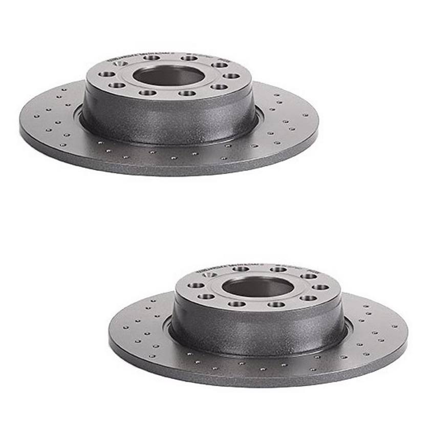 VW Brakes Kit – Pads & Rotors Front and Rear (312mm/272mm) (Ceramic) 8J0698151C – Brembo 4166793KIT