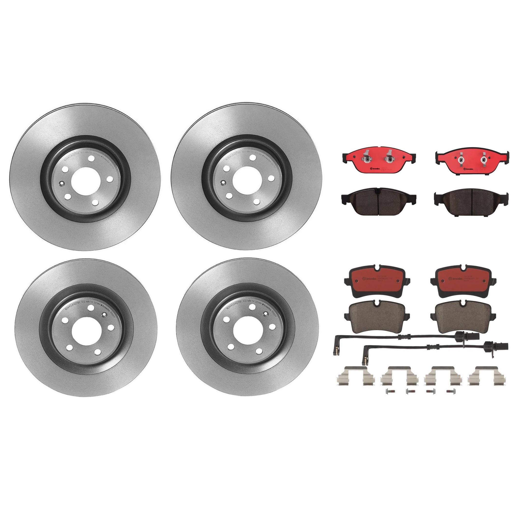 Brembo Brake Pads and Rotors Kit – Front and Rear