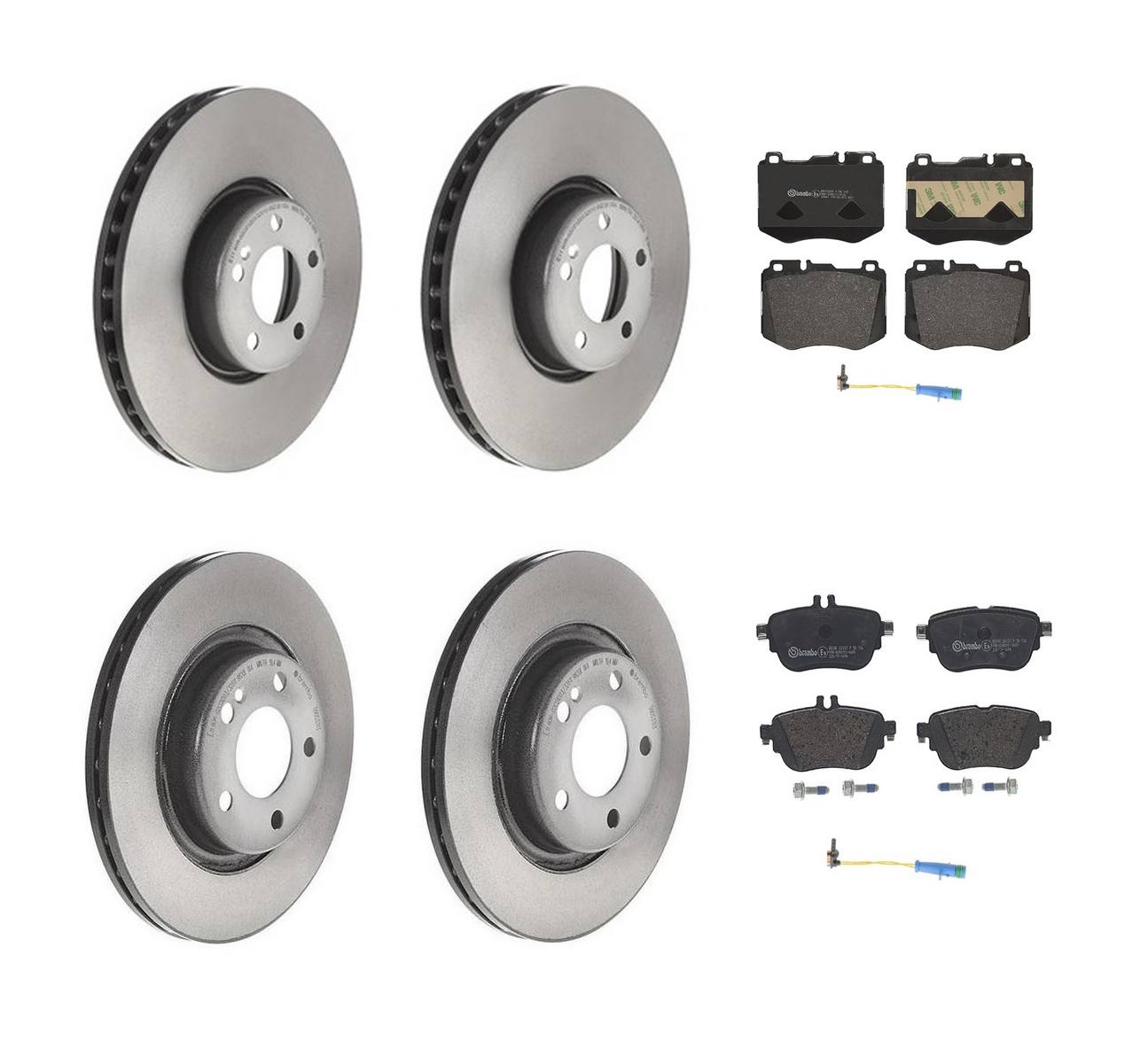 Brembo Brake Pads and Rotors Kit – Front and Rear (342mm/300mm) (Low-Met)