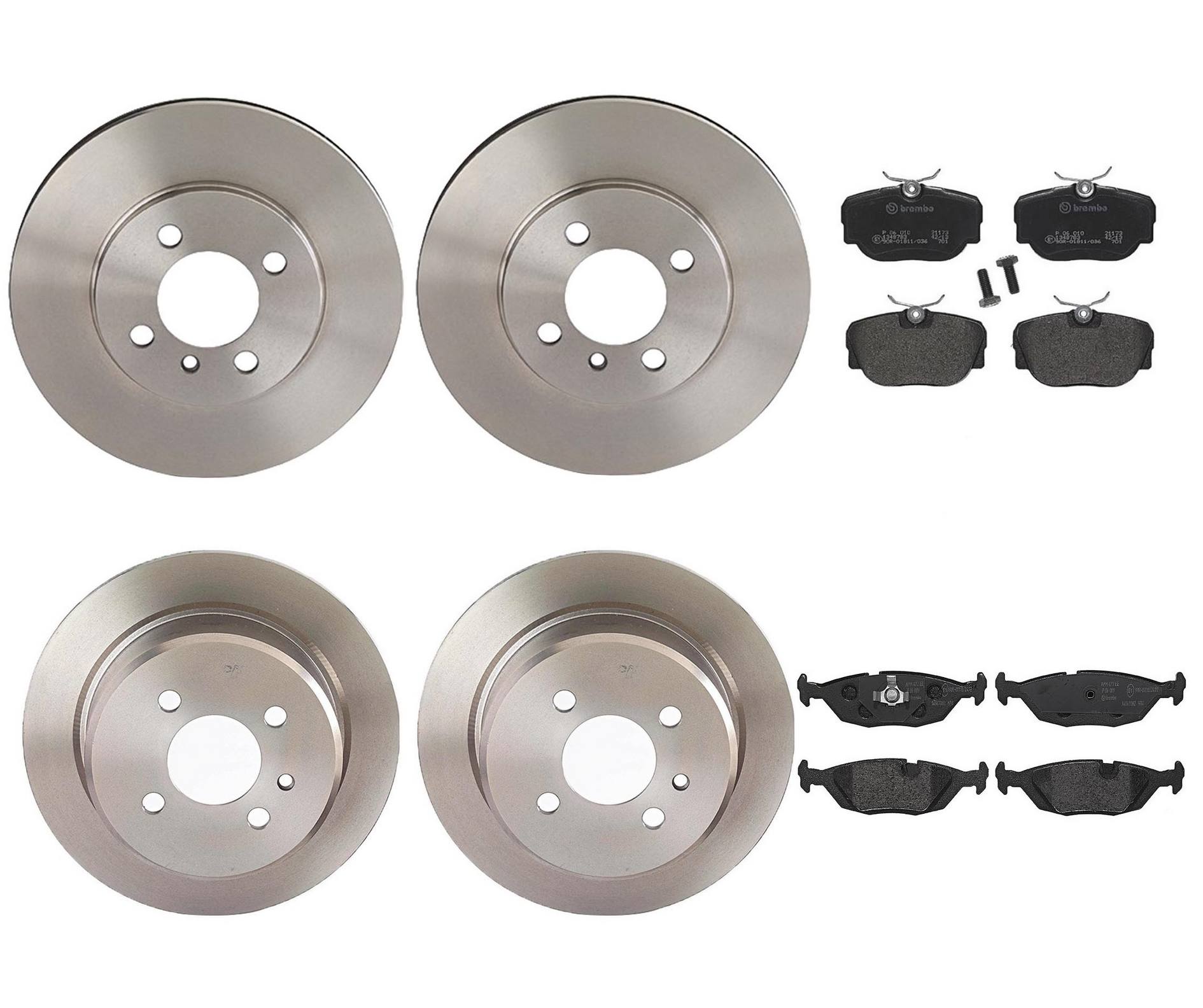 Brembo Brake Pads and Rotors Kit – Front and Rear (260mm/258mm) (Low-Met)