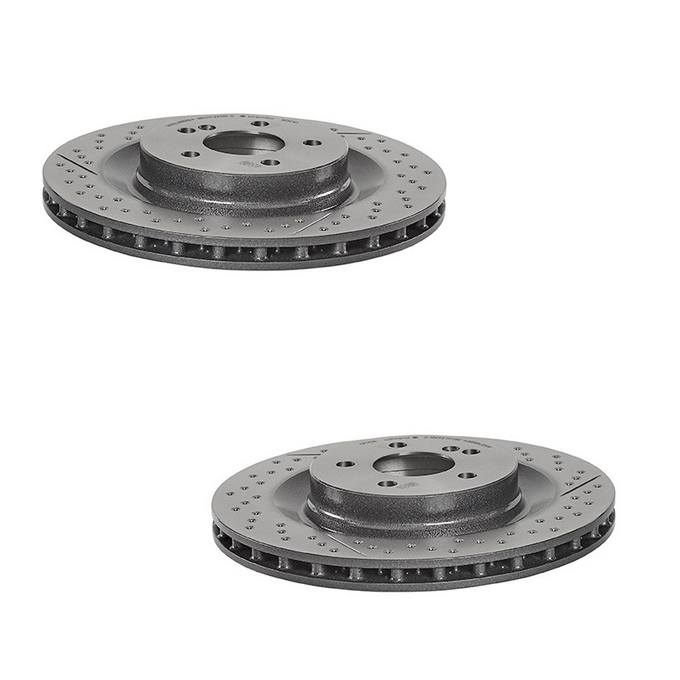 Mercedes Brakes Kit – Pads & Rotors Front and Rear (340mm/330mm) (Low-Met) 005420672041 – Brembo 4191370KIT