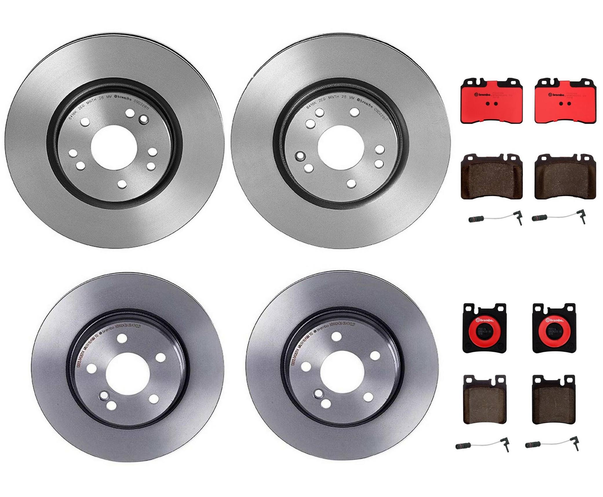 Mercedes-Benz Disc Brake Pad and Rotor Kit – Front and Rear (320mm/300mm) (Ceramic) 12-4211612