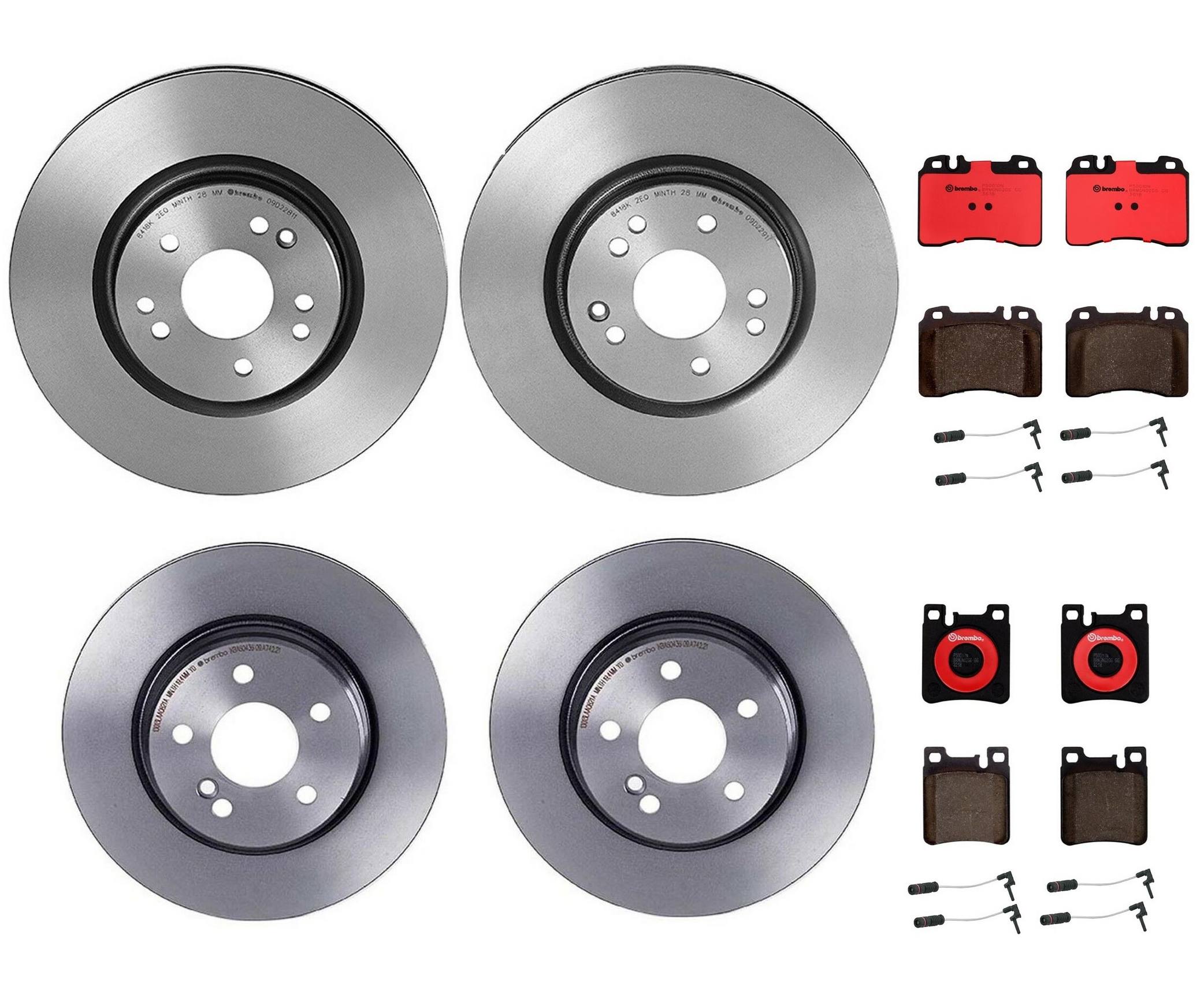 Mercedes-Benz Disc Brake Pad and Rotor Kit – Front and Rear (320mm/300mm) (Ceramic) 129421171264