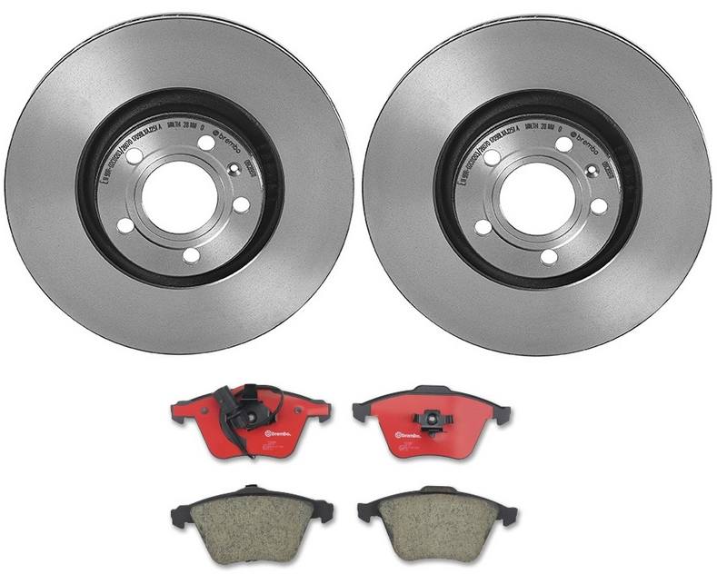 Audi Disc Brake Pad and Rotor Kit – Front (321mm) (Low-Met) 4F0615301E