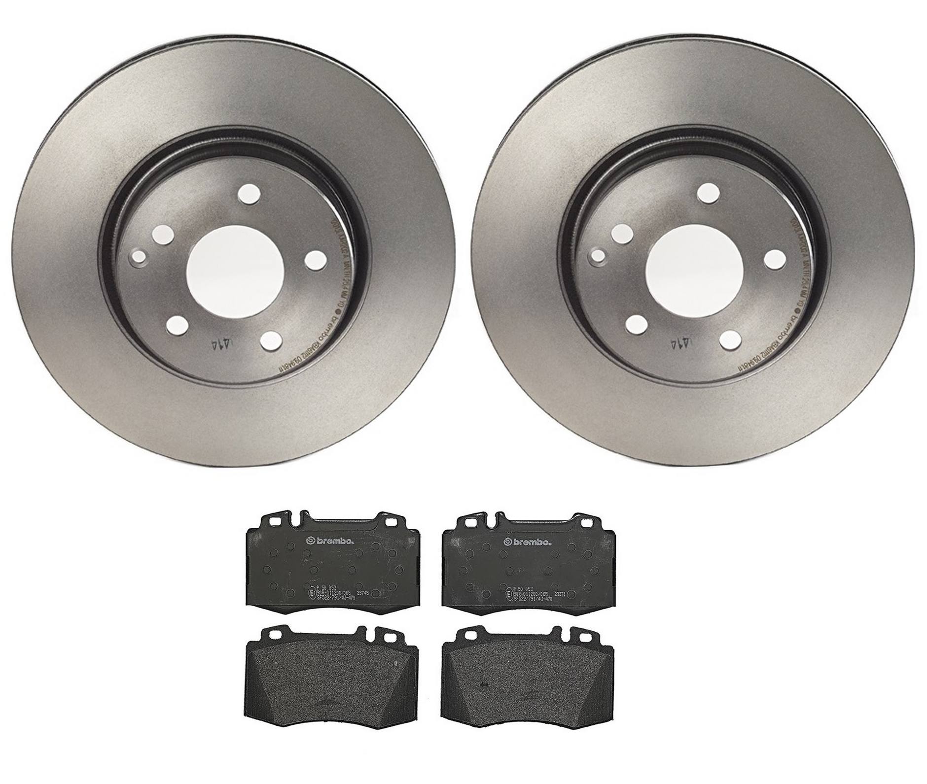 Mercedes-Benz Disc Brake Pad and Rotor Kit – Front (312mm) (Low-Met) 2114210912