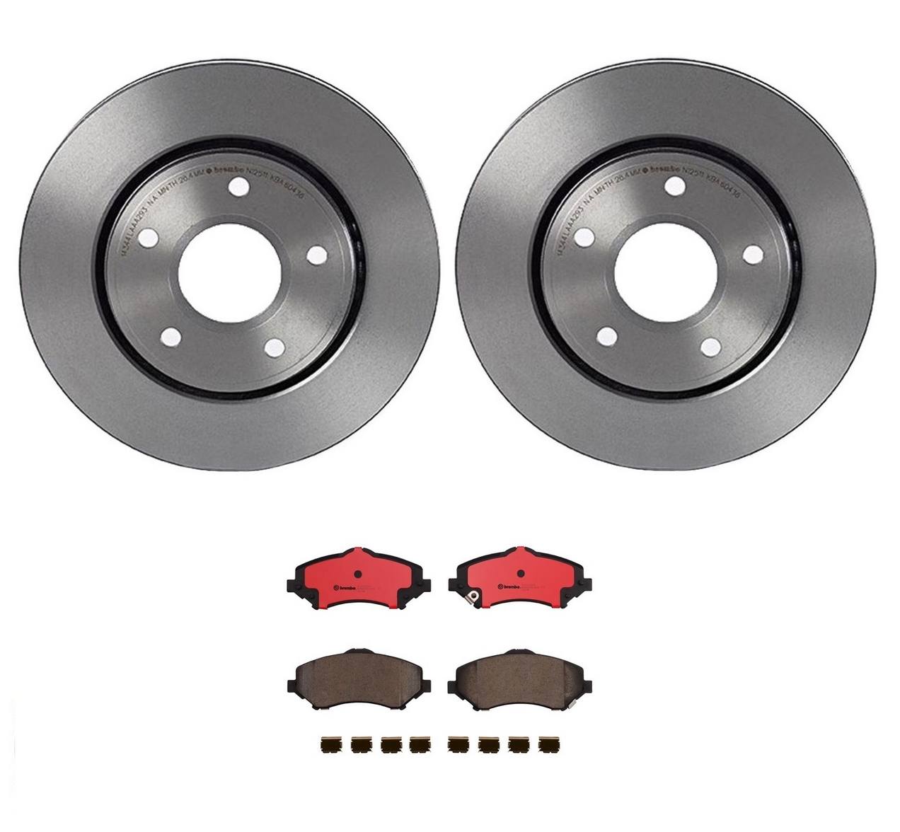 Volkswagen Disc Brake Pad and Rotor Kit – Front (302mm) (Ceramic) 7B0615301C