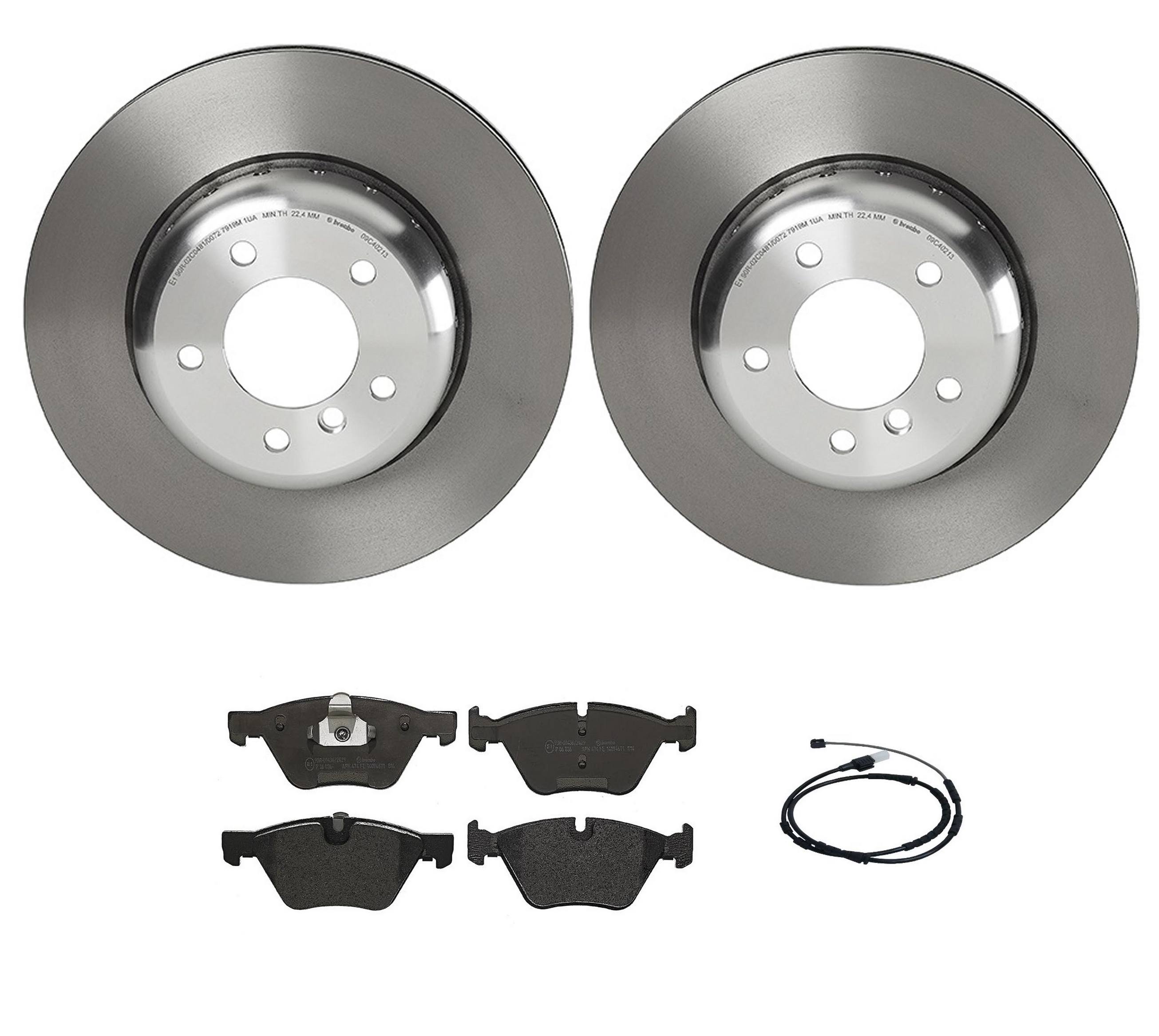 Brembo Brake Pads and Rotors Kit – Front (330mm) (Low-Met)