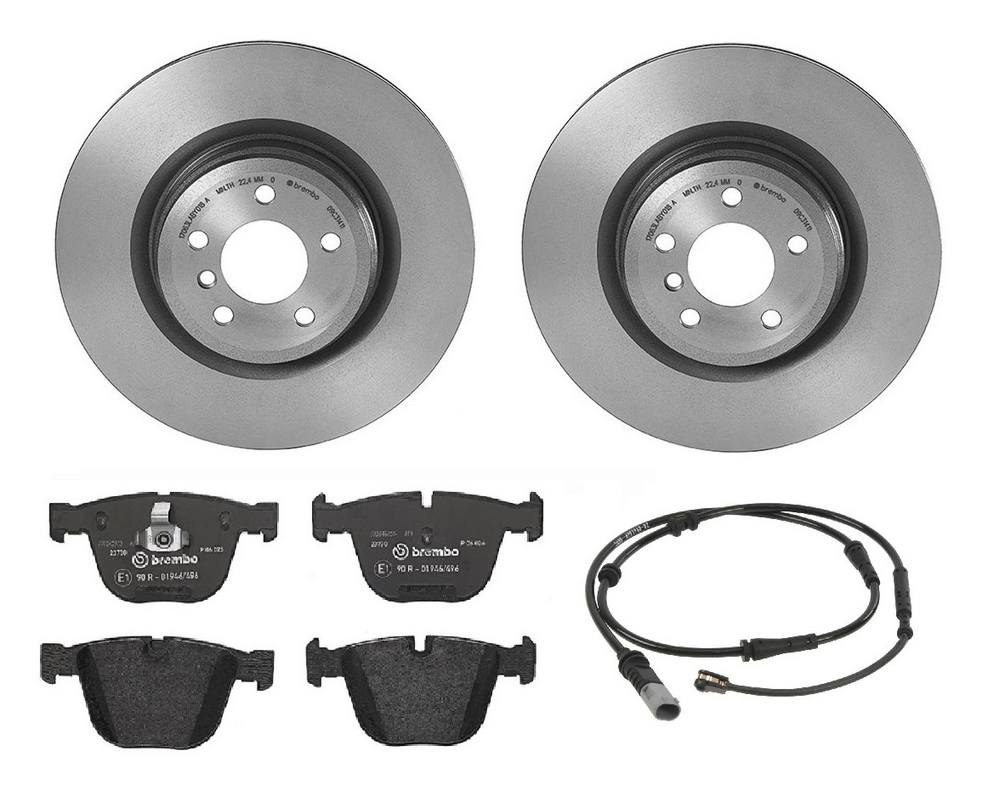 BMW Disc Brake Pad and Rotor Kit – Rear (370mm) (Low-Met) 34216775291