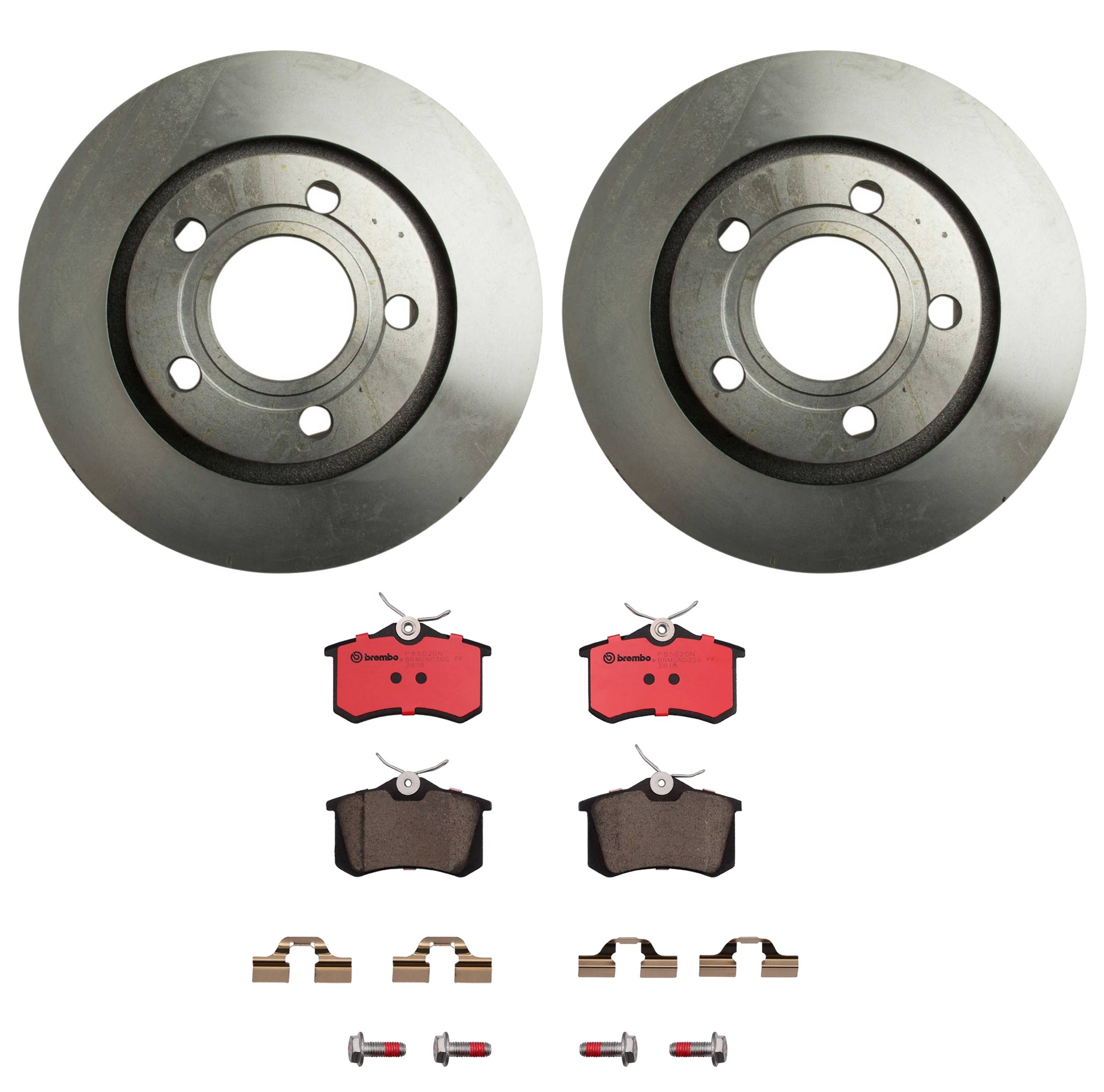 Audi Disc Brake Pad and Rotor Kit – Rear (269mm) (Ceramic) 4D0615601B