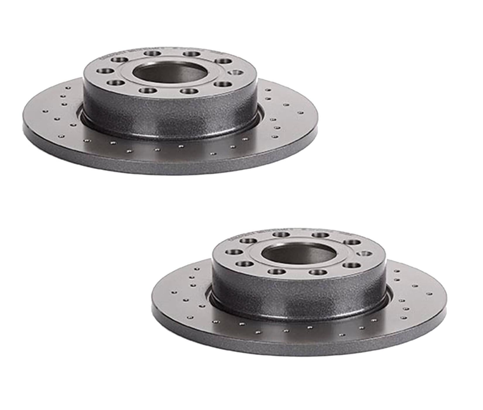 Audi VW Brakes Kit – Pads and Rotors Rear (260mm) (Xtra) (Ceramic) 8E0698451J – Brembo 2849930KIT