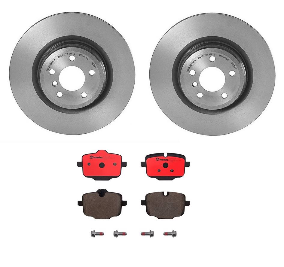 BMW Disc Brake Pad and Rotor Kit – Rear (370mm) (Ceramic) 34216775291