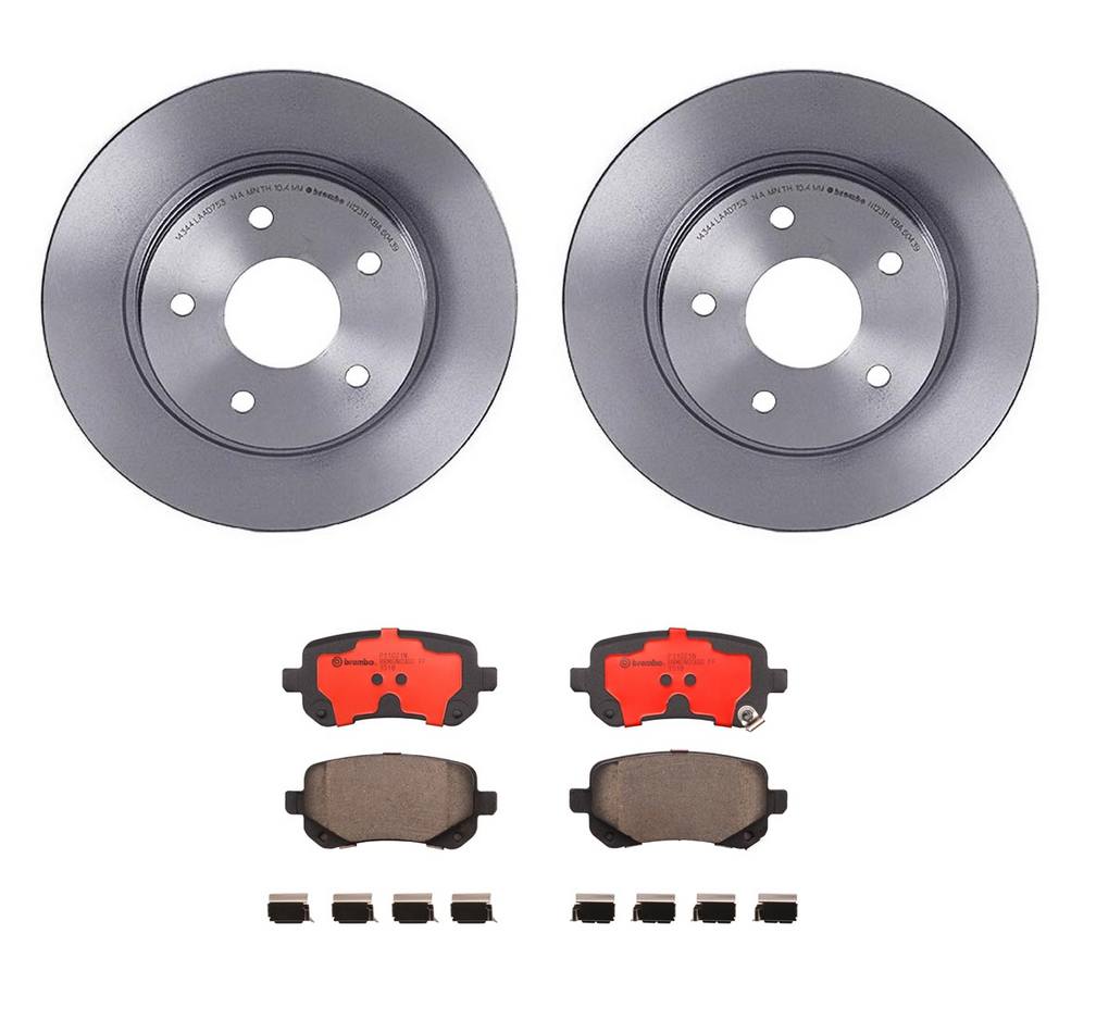 Volkswagen Disc Brake Pad and Rotor Kit – Rear (305mm) (Ceramic) 7B0615601B