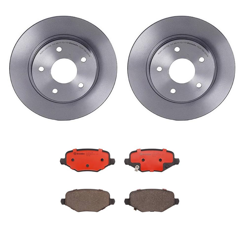 Volkswagen Disc Brake Pad and Rotor Kit – Rear (305mm) (Ceramic) 7B0615601B