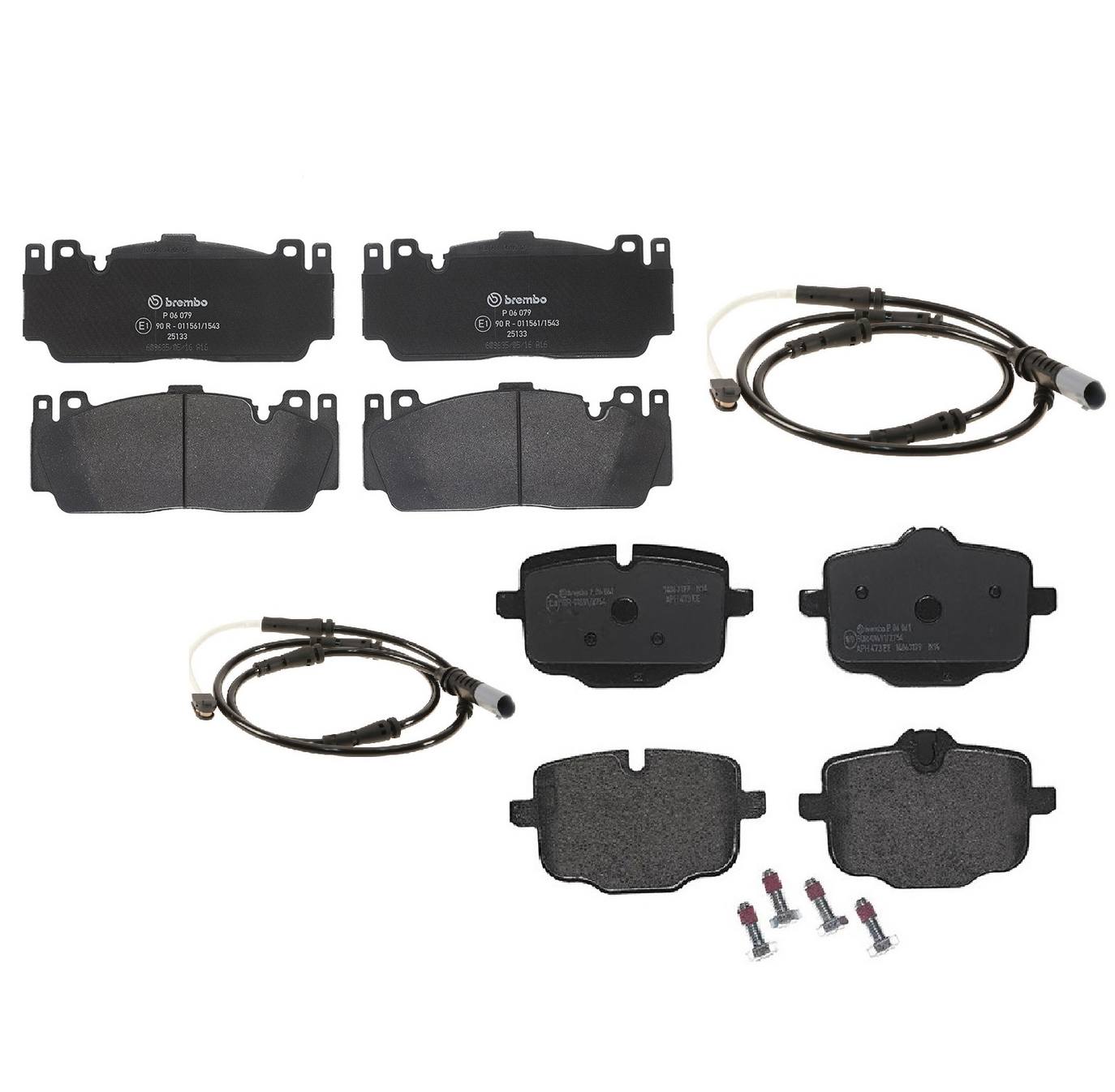 BMW Disc Brake Pad Set Kit – Front and Rear (Low-Met) 34112284869