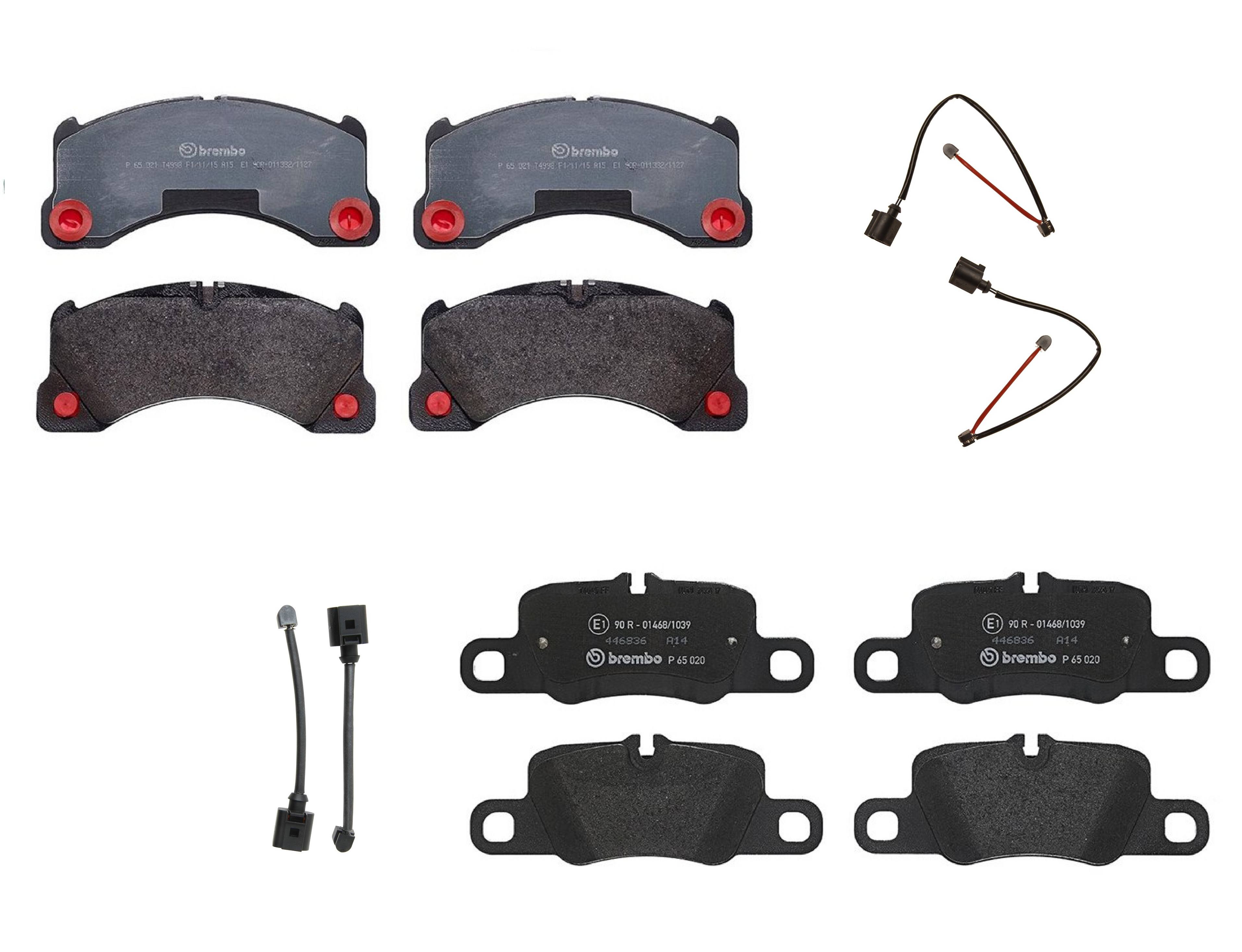 Porsche Disc Brake Pad Set Kit – Front and Rear (Low-Met) 7P0698151C