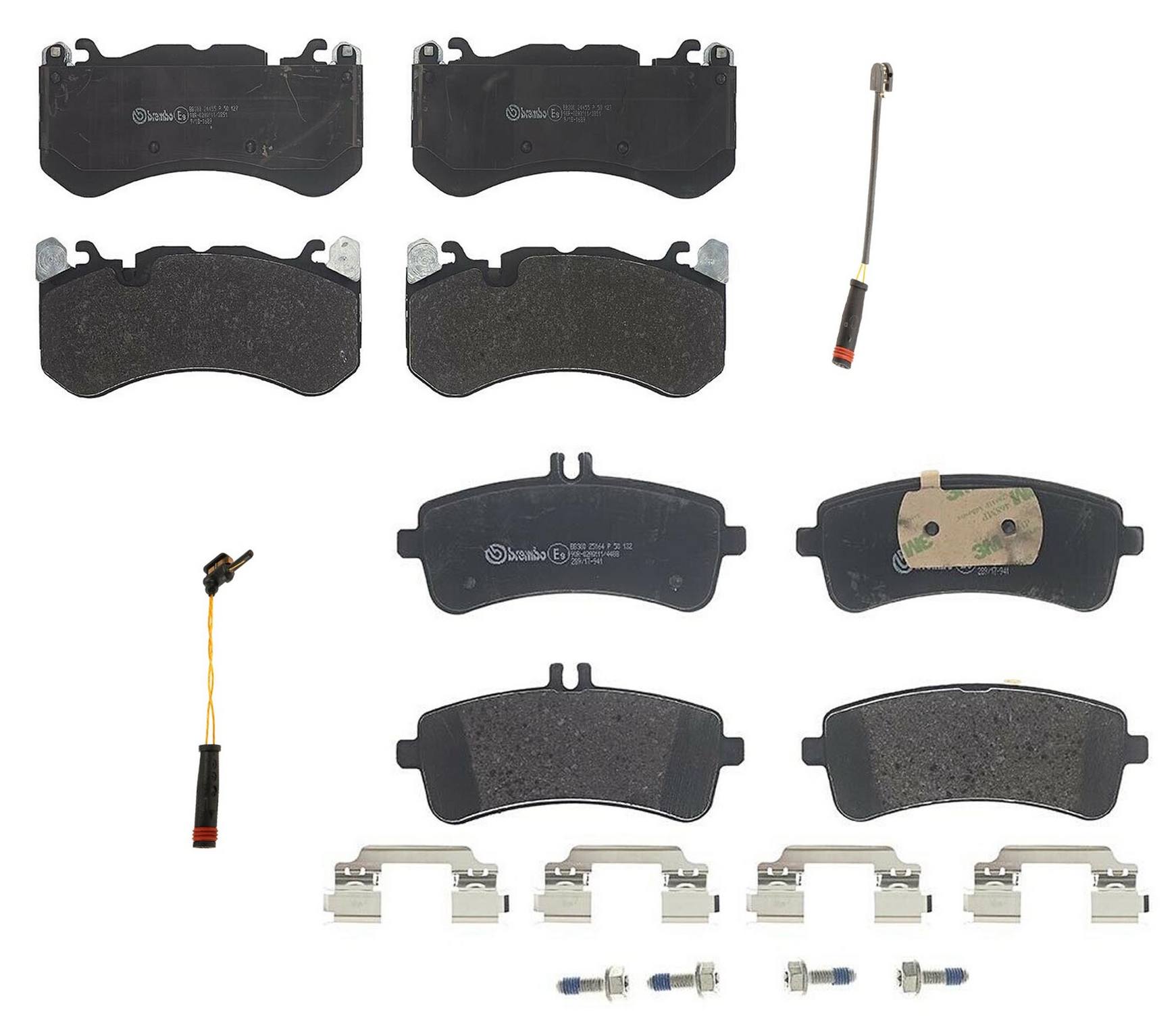 Mercedes-Benz Disc Brake Pad Set Kit – Front and Rear (Low-Met) 4G0698151J