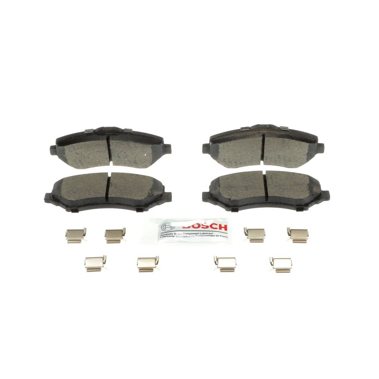 Volkswagen Disc Brake Pad and Rotor Kit – Front (302mm) (Drilled) (Ceramic) – Bosch QuietCast 4779783AB