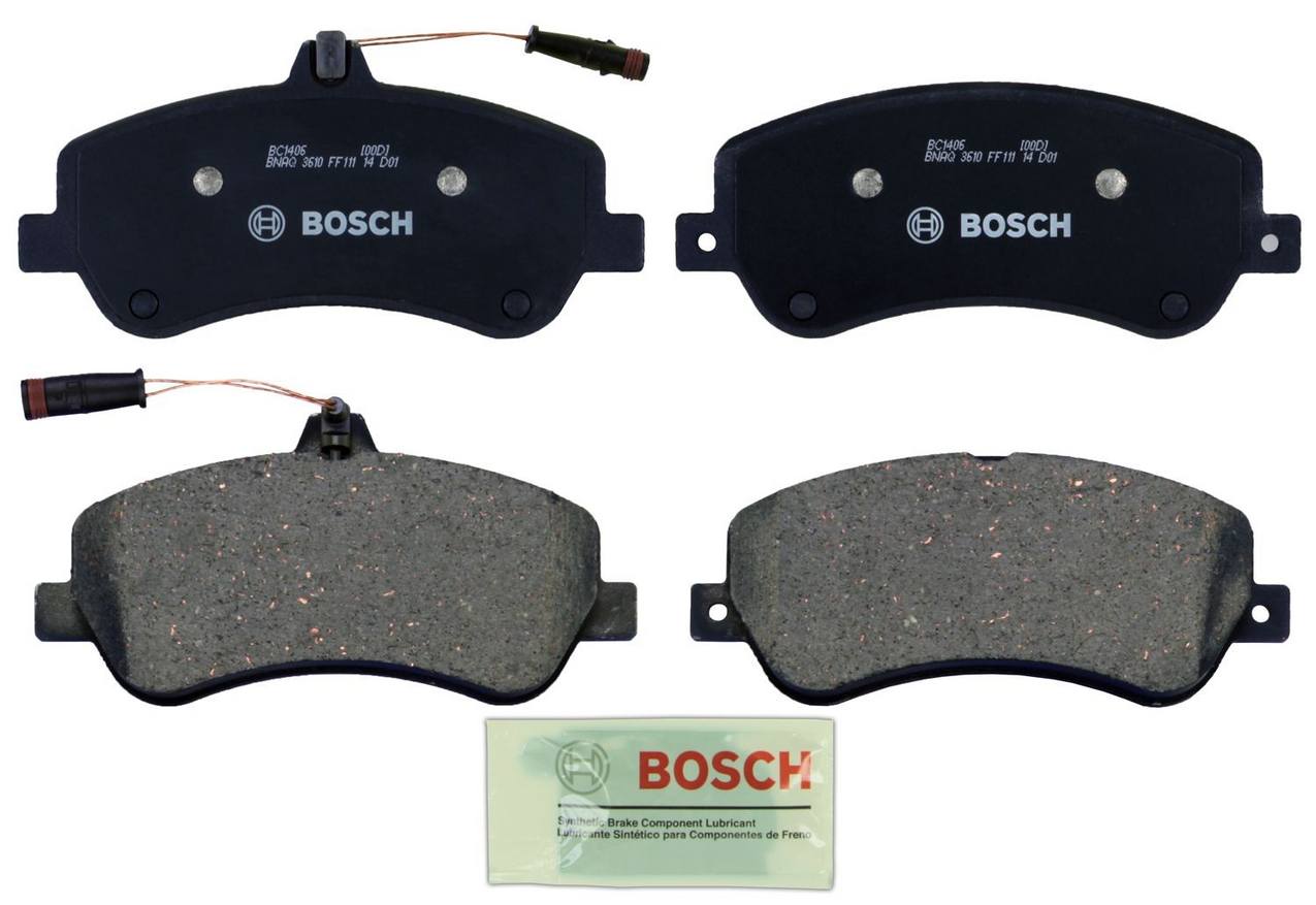 Mercedes-Benz Disc Brake Pad and Rotor Kit – Front (330mm) (Drilled) (Ceramic) – Bosch QuietCast 2114211412