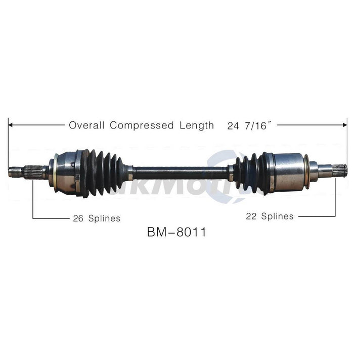 Mini CV Axle Shaft – Front Driver Side – Aftermarket BM8011
