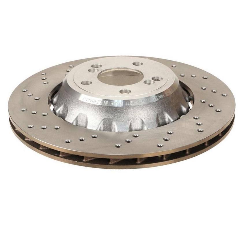 BMW Disc Brake Rotor – Rear Driver Side (380mm) (Drilled-Composite) 34118072019