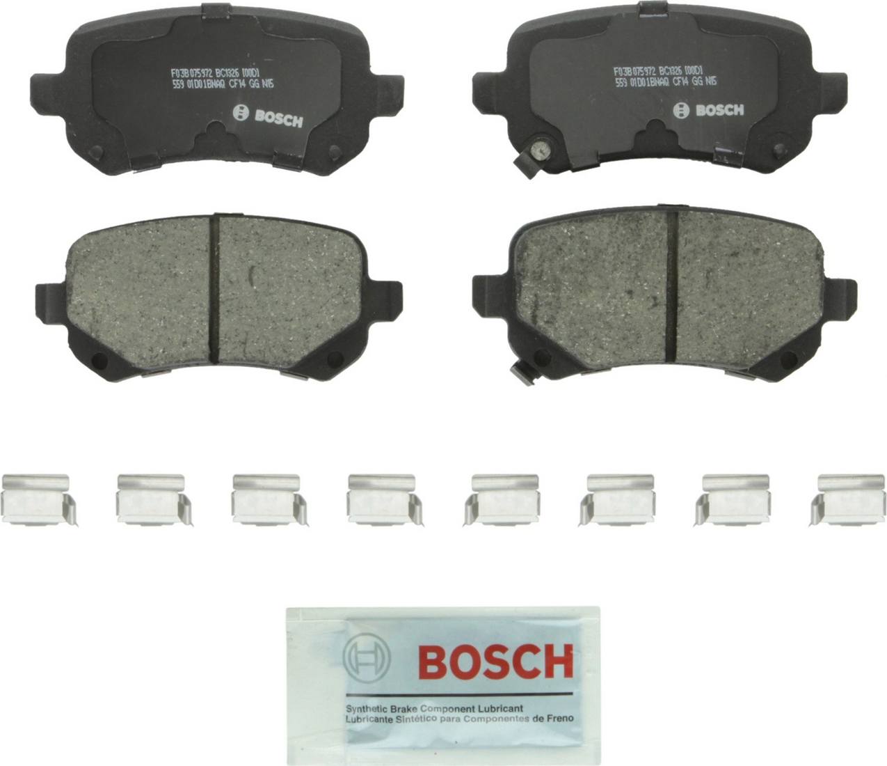 Volkswagen Disc Brake Pad and Rotor Kit – Front and Rear (302mm/305mm) (Ceramic) – Bosch QuietCast K04721995AB