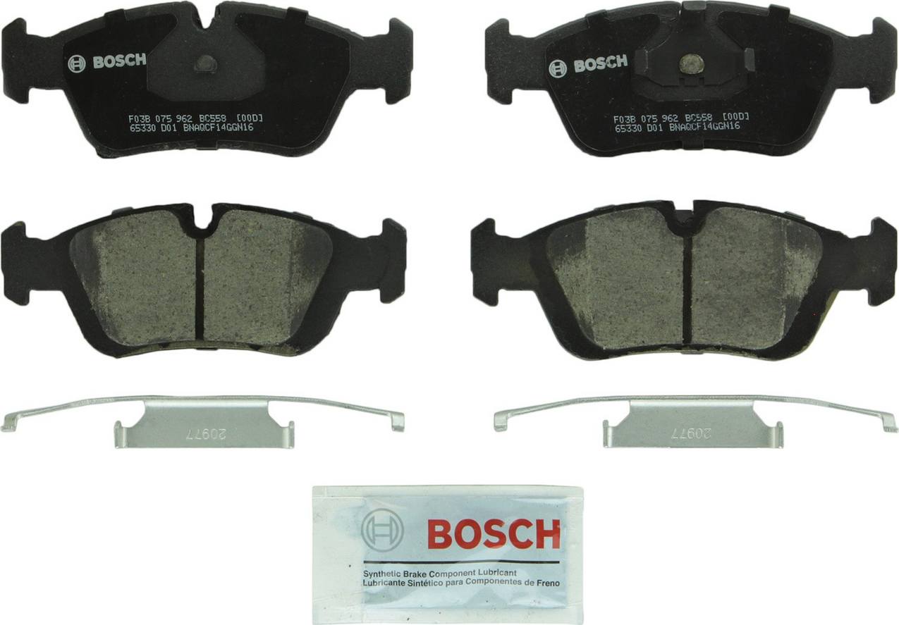 BMW Disc Brake Pad and Rotor Kit – Front (286mm) (Drilled) (Ceramic) – Bosch QuietCast 34116864060