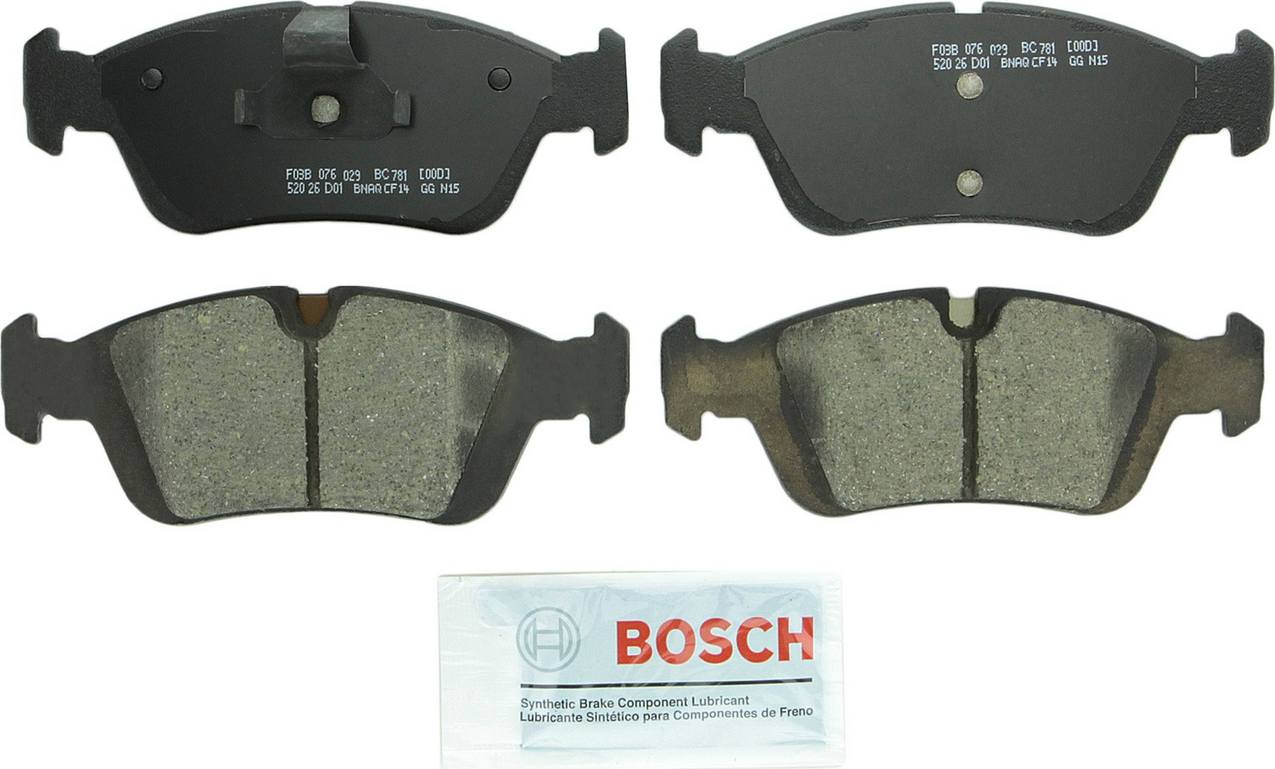 BMW Disc Brake Pad and Rotor Kit – Front (286mm) (Drilled) (Ceramic) – Bosch QuietCast 34116864060