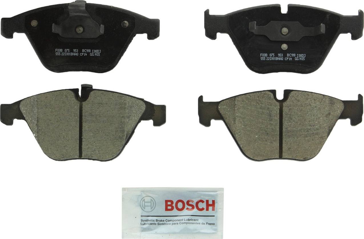 BMW Disc Brake Pad and Rotor Kit – Front (324mm) (Drilled) (Ceramic) – Bosch QuietCast 34116864906