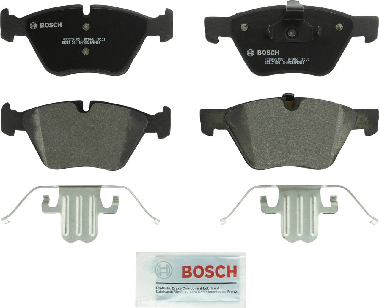 BMW Disc Brake Pad and Rotor Kit – Front (324mm) (Drilled) (Semi-Metallic) – Bosch QuietCast 34116864906