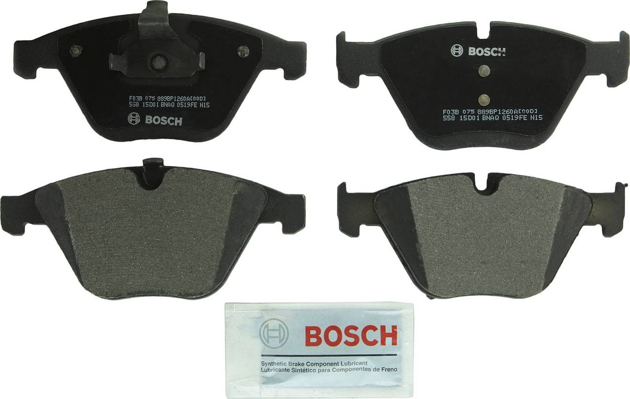 BMW Disc Brake Pad and Rotor Kit – Front (324mm) (Drilled) (Semi-Metallic) – Bosch QuietCast 34116864906