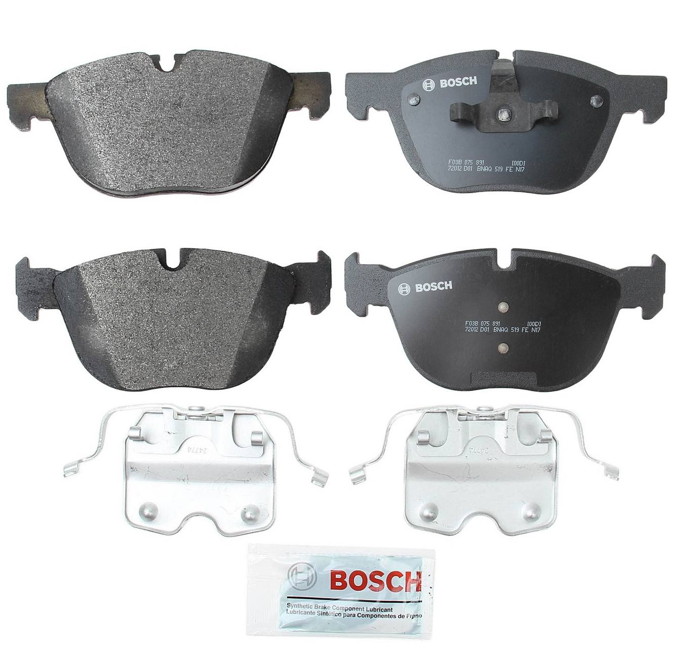 BMW Disc Brake Pad and Rotor Kit – Front (332mm) (Semi-Metallic) – Bosch QuietCast 34116886478