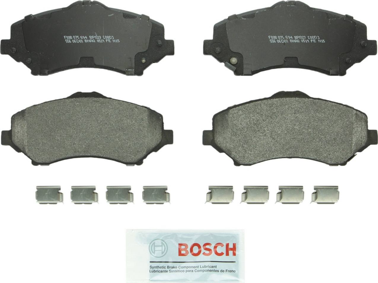 Volkswagen Disc Brake Pad and Rotor Kit – Front (302mm) (Drilled) (Semi-Metallic) – Bosch QuietCast 4779783AB