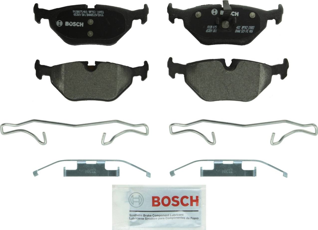 BMW SAAB Disc Brake Pad Set – Rear 5058110 – Bosch QuietCast BP763