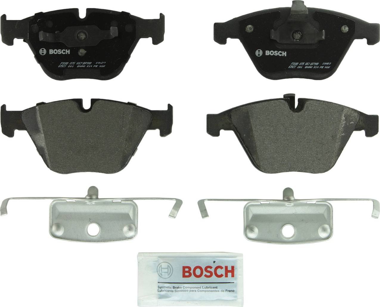 BMW Disc Brake Pad and Rotor Kit – Front (348mm) (Drilled) (Semi-Metallic) – Bosch QuietCast 34116855000